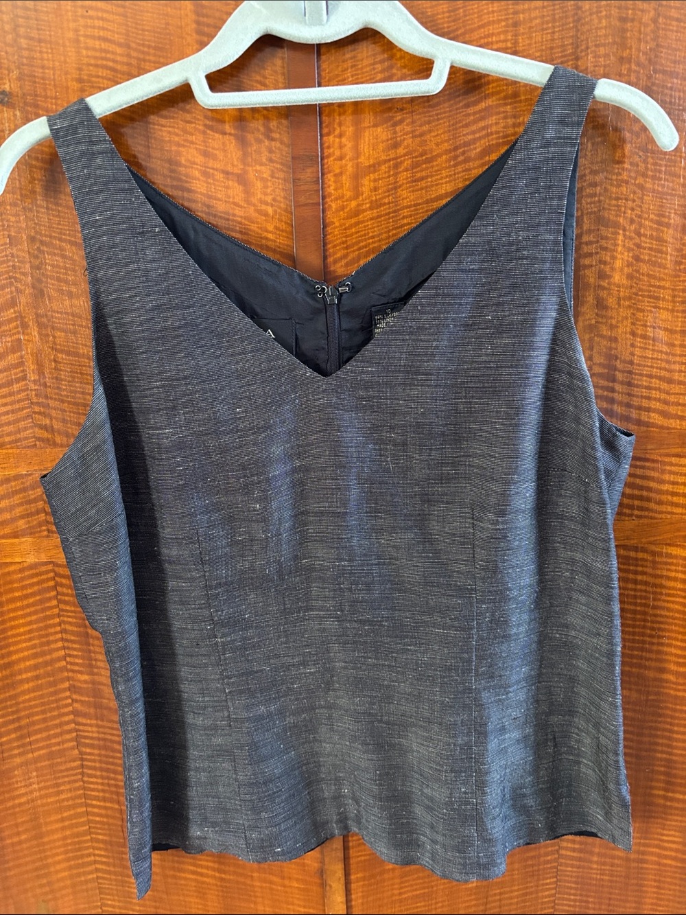 Dana Buchman Charcoal Silk/Linen blend Vest